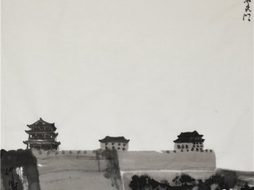 仲泊游水墨寻影《北京旧迹》之崇文门