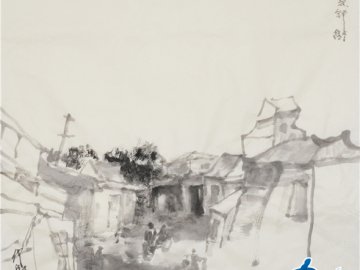 仲泊游水墨寻影《北京旧迹》百辑之烟袋斜街