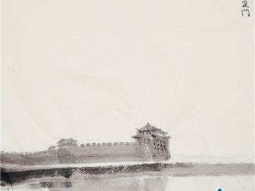 仲泊游水墨寻影《北京旧迹》百辑之安定门