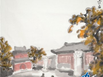 仲泊游水墨寻影《北京旧迹》之宣仁庙